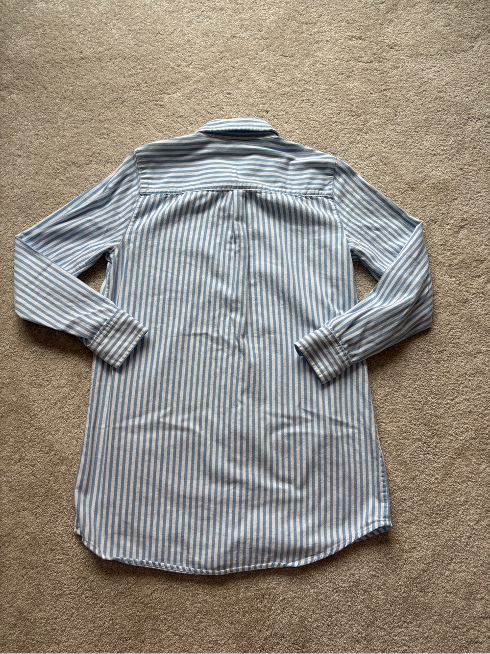 Aerie Blue & White Striped Button Down Shirt Women’s Small Cotton - Picture 7 of 8